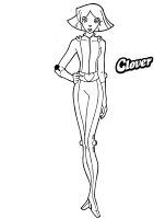 Een kleurplaat van  totally spies